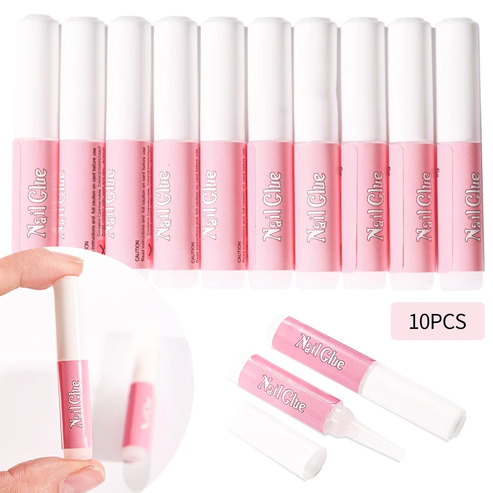 100Pcs packaging nail adhesive used for acrylic pressing nail tips adhesive super adhesive used for DIY nail art long-lasting adhesive 240703