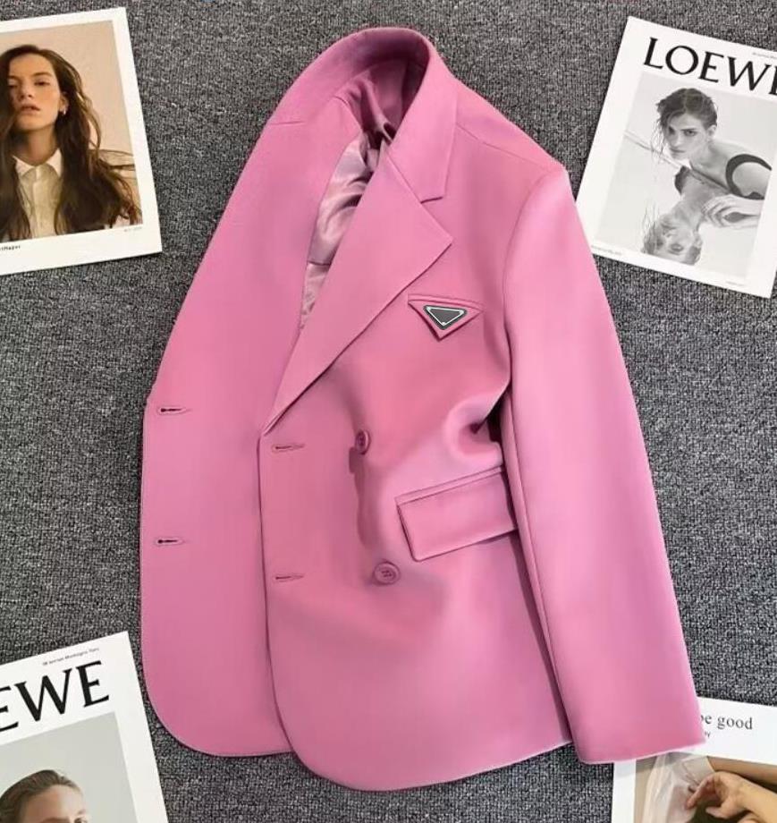 Womens Suits Blazers Business Casual Jackets Pure Color Metal Pattern Lady Coats mens womens suitable clothing Designer Luxury Apparel