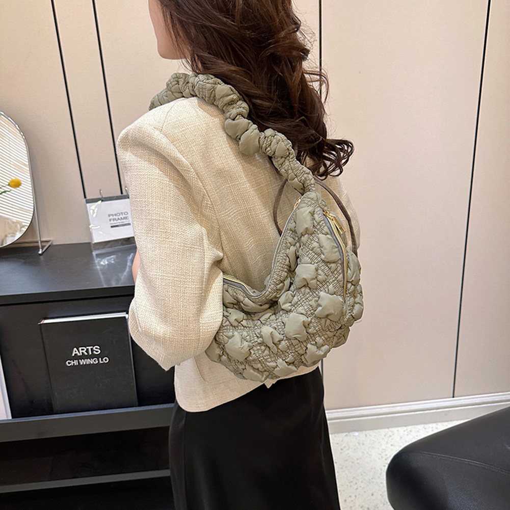 Fashion Pleated Cloud Designer Ruched Handbag Nylon Quilted Padded Crossbody Female Shoulder Tote Bag PursesH7.3#27 ddmymoon