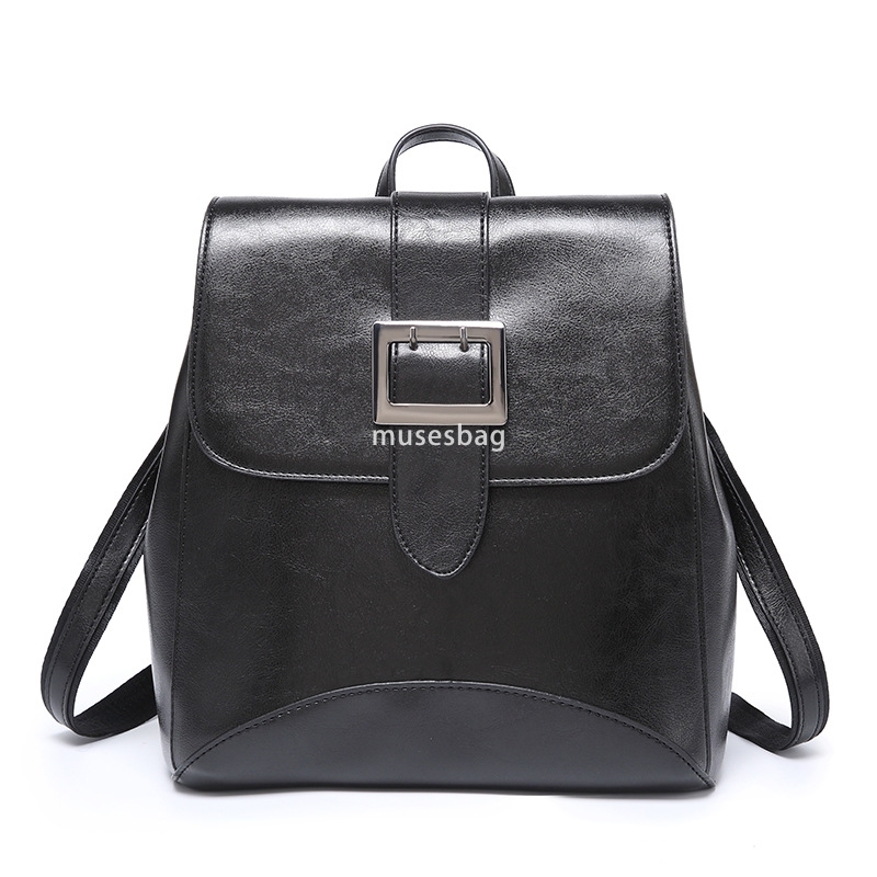 Advanced Women's Designer Oil Wax Leather Backpack Practical Simple Multi functional Fashionable and Trendy Bag Single Shoulder Crossbody Student