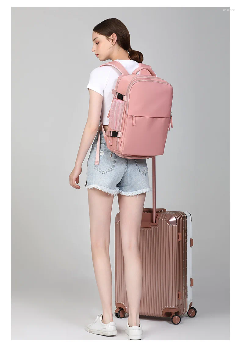 2025 NEW 2025 NEW School Bags Business Backpack Women Mountaineering Bag Teenage Girl 15.6 Inch Laptop Independent Shoe Travel Outdoor zhanyishengli