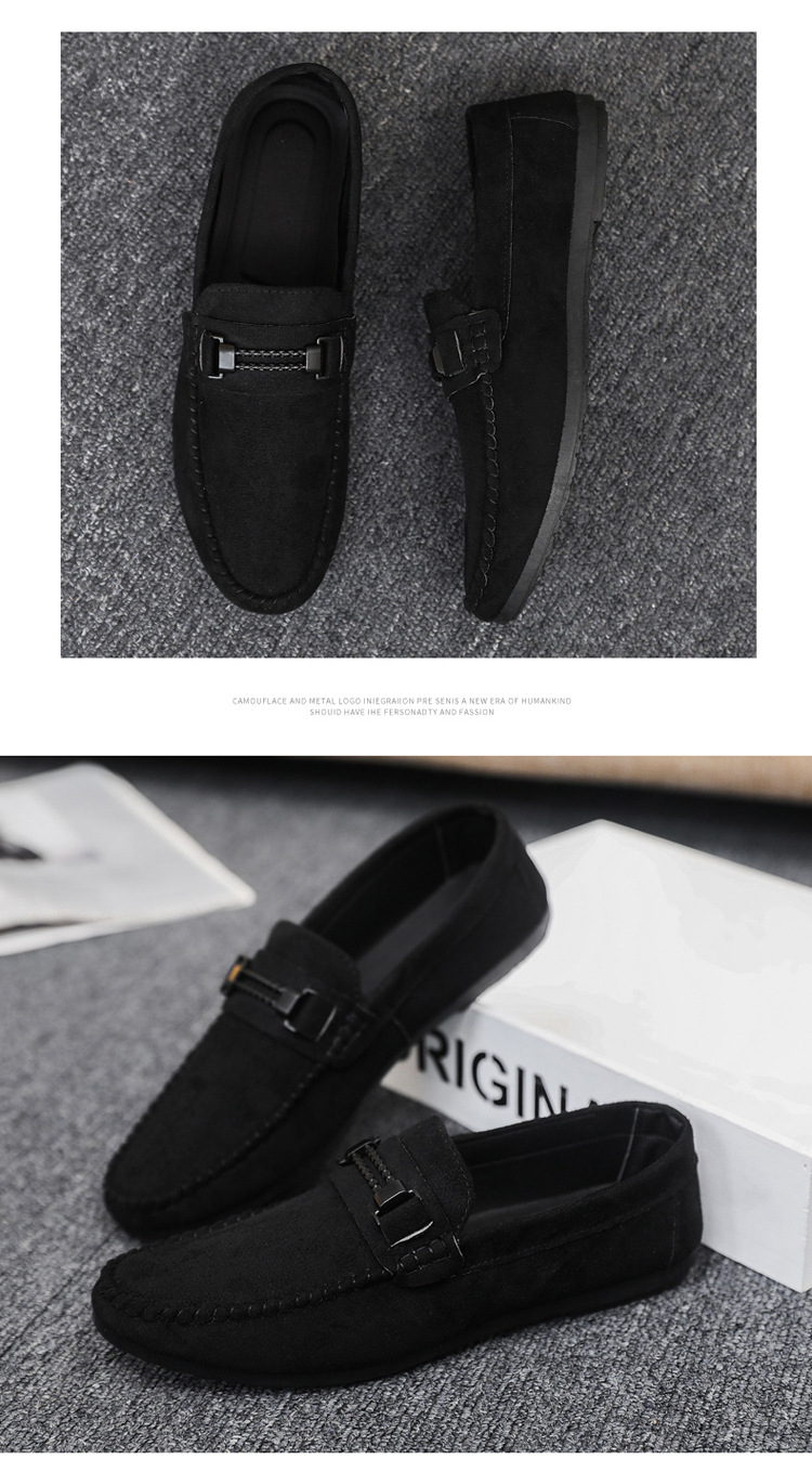 Wearable Ddmysports Breathable Shoes British Soft Soled Lightweight Men S Fashion Formal Slip On Black Outdoor Shoes lip