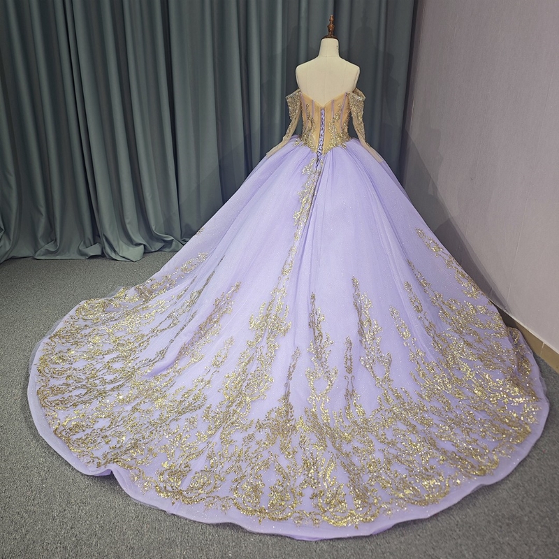 Lilac Dresses 2024 Lace Appliqued Crystal Ball Gown Vestidos 15 De Quinceanera Sweetheart Sweet 16