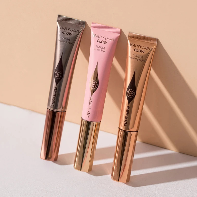 Cream Bronzer Contour Blusher Beauty Wand Highlighter Liquid Blush Stick Make Up Pen With Cushion Lasting Cosmetic 240702
