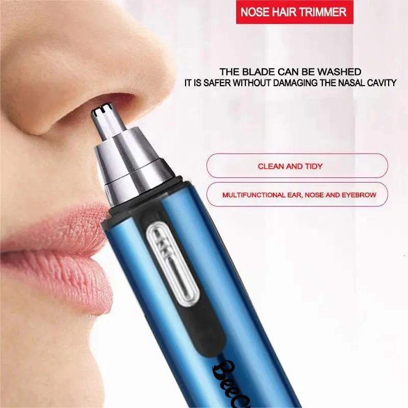 Nose Hair Trimmer Nose Hair Shaver Ear and Nose Hair Trimmer Brushless Battery Electric Mens Shaver Mens Clips 240703