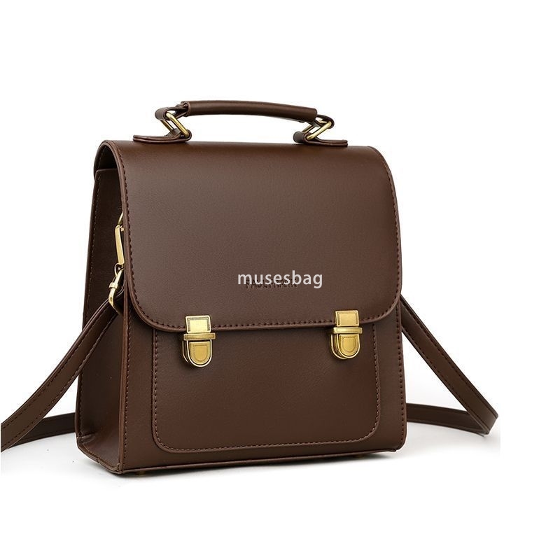 Designer Women's High end Art Retro Academy Style Backpack Autumn and Winter New Student Practical Multi functional Handheld Crossbody Small Back