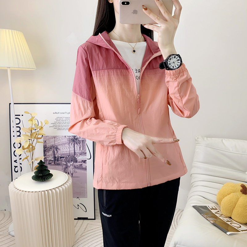 2024 Summer New Hooded Sun for Women's Ice Silk Lightweight UV Protection Skin Clothing High Quality Casual Breathable Thin Cool Top F7.3#34.4