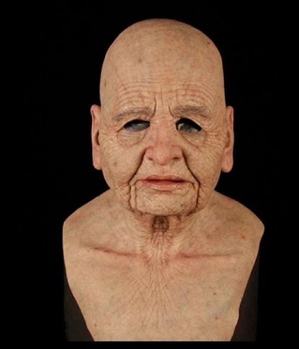 Halloween Latex Character Mask Head Cover Horror Old Lady Bald Old Man Mask Old Grandmother Grandpa mask