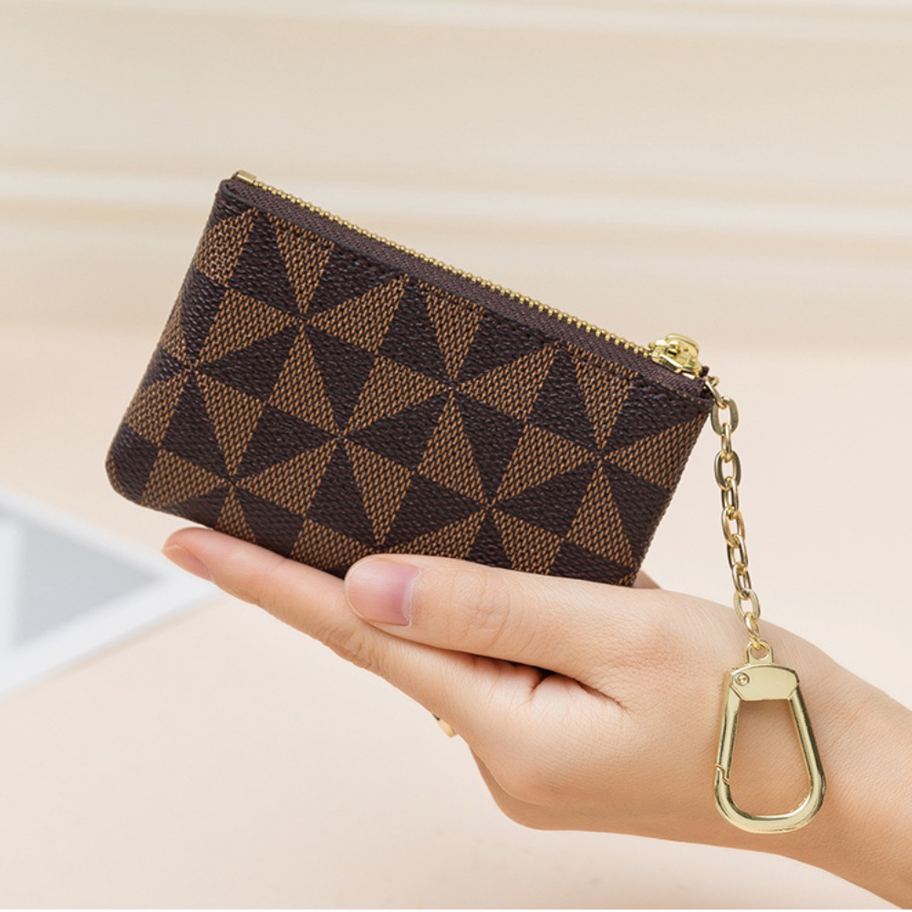 Best Seller Designer Bag Fashion Geometric Patterns Small Wallet Women Zipper Coin Chain Mini Purse Key Lipstick Bags ID Credit Card Holder