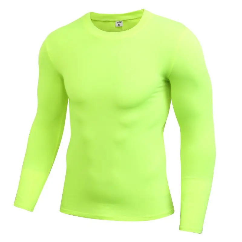 Mens Quick Dry Fitness Compression Long Sleeve Baselayer Body Under Shirt Tight Sports Gym Wear Top 240702