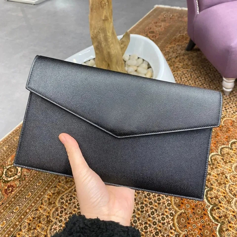 High Quality Letter Wallets Clutch Bag Brand Designer Purse Passport Bags Fashion Cowhide Genuine Leather Evening Bag For Lady Woman Clutch