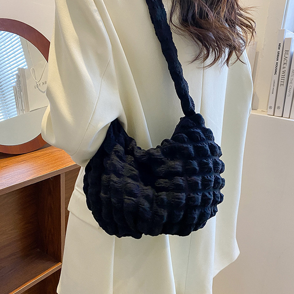 Ladies Handbags Fashion Women Crossbody Bags Bubbles Cloud Shoulder Tote Bag Casual Elegant Pleated Ruched Hobos Shopper Purse