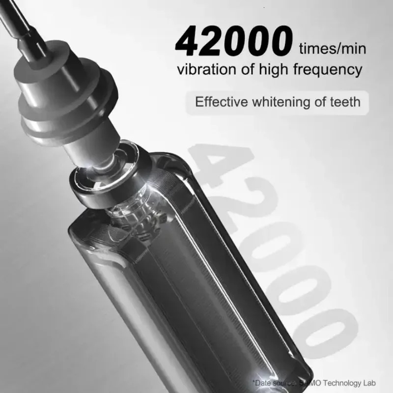 The electric toothbrush comes with a 6-head brush a rechargeable portable electric toothbrush with a holder and travel case 240702