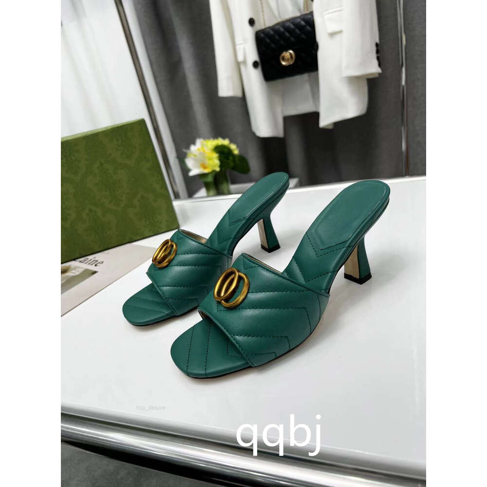 Ladies high heel sandals slippers fashion designer summer dresses flipflop elegant mature women Gg gUcCiLiNeSs sandals size 35-42 ZEO6 ZEO6s
