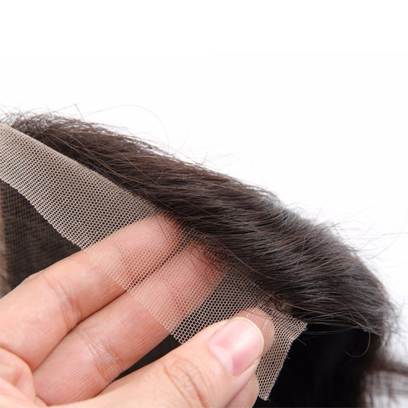 Brazilian Malaysian Indian 100% Human Virgin Hair 4X4 Lace Closure Free Part Straight 10-24inch Natural Color