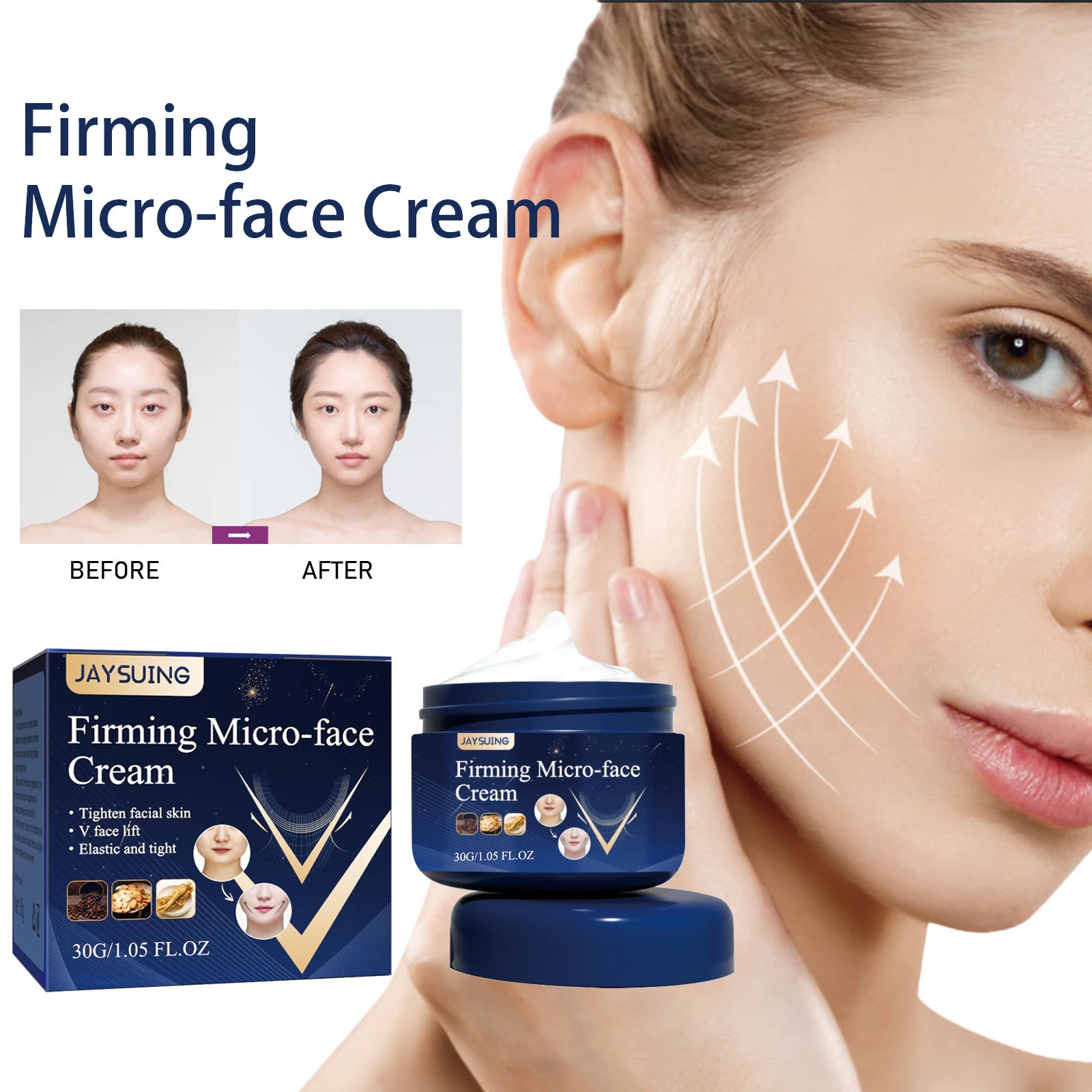 JAYSUING Micro-face CreamV Face CreamInstant Face Lift Cream Formula for 240702