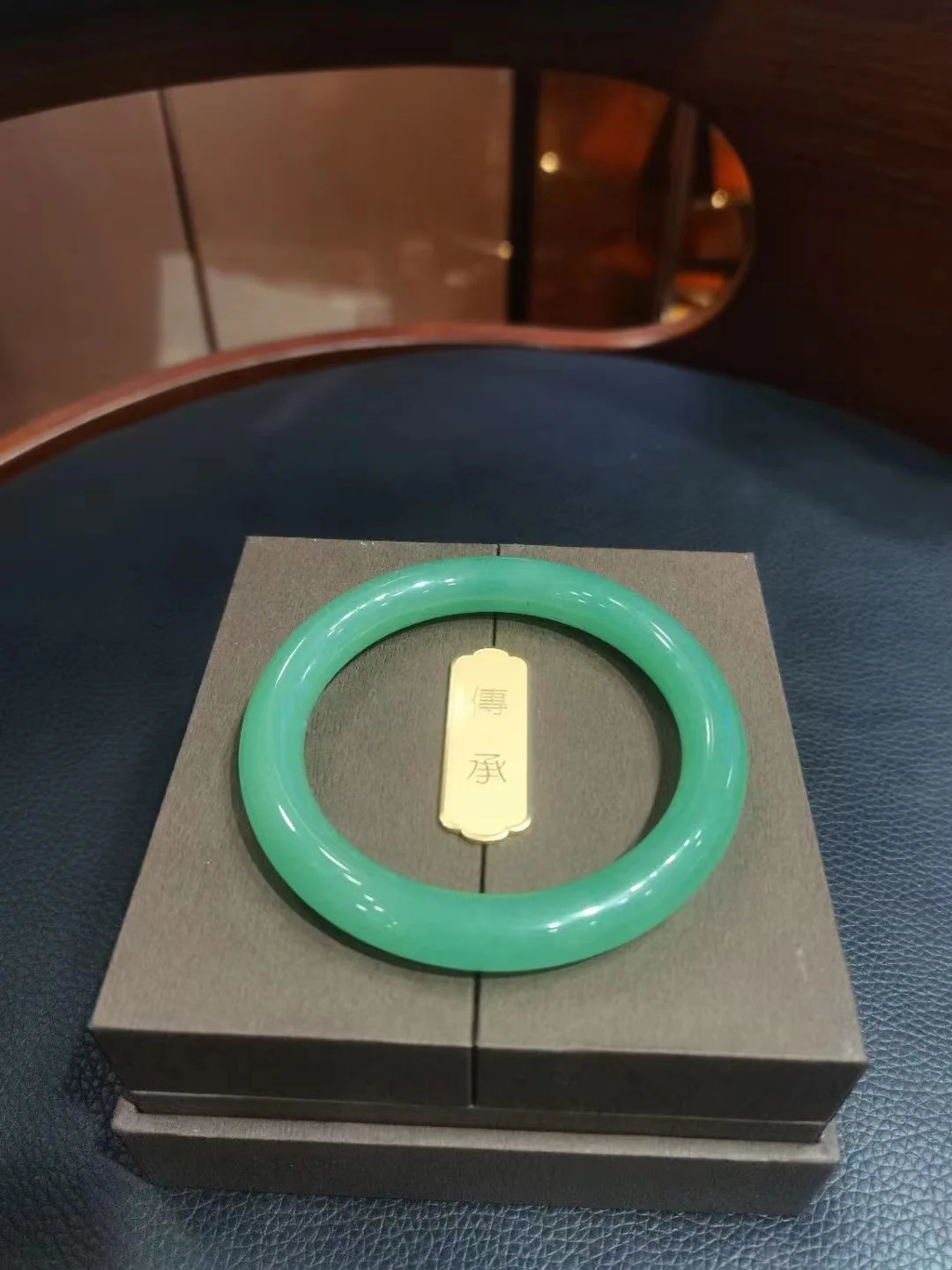 Original Ecological exquisite Green Jadeite Bracelet Genuine Dongling Jade Bangle circular Handring Lucky Fine Jewelry 240627