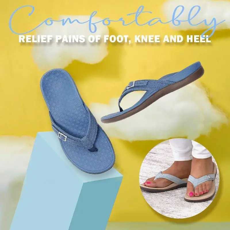 Slippers Womens orthopedic sandals arched support sandals for plantar fasciitis comfortable summer sandals flat bottomed informal sandals XW6.5