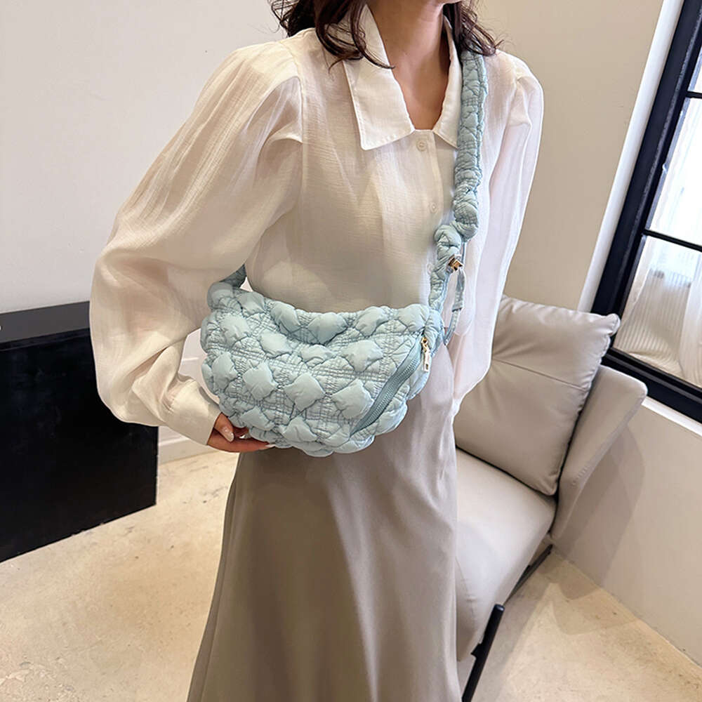 Fashion Pleated Cloud Designer Ruched Handbag Nylon Quilted Padded Crossbody Female Shoulder Tote Bag PursesH7.3#27 ddmymoon