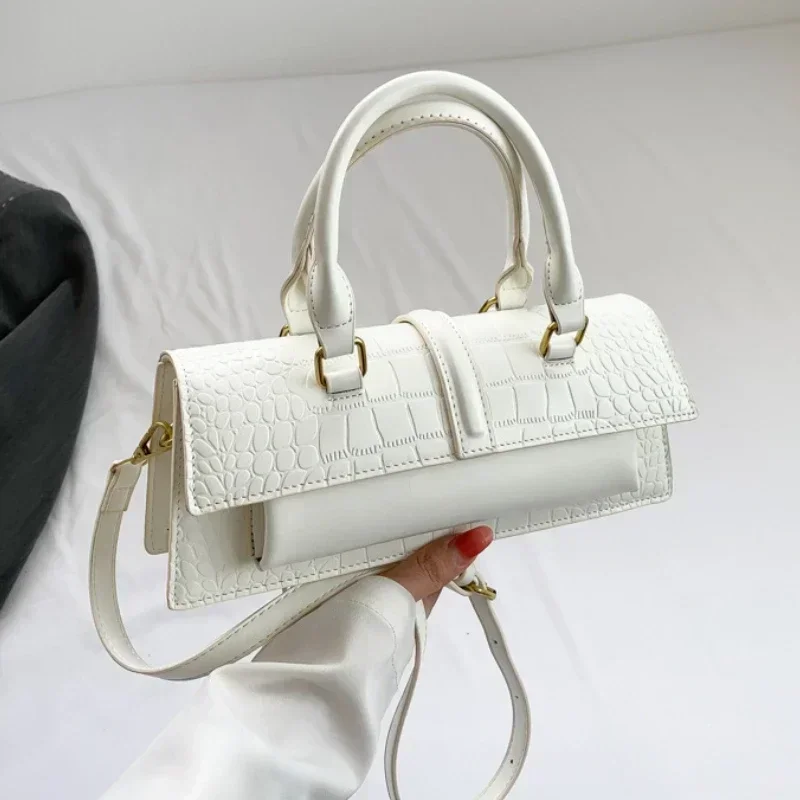 Fashion Ladies Shoulder Bag 2024 New Purses and Handbags High Quality PU Stone Pattern Crossbody Bag for Women Armpit Clutch Bag