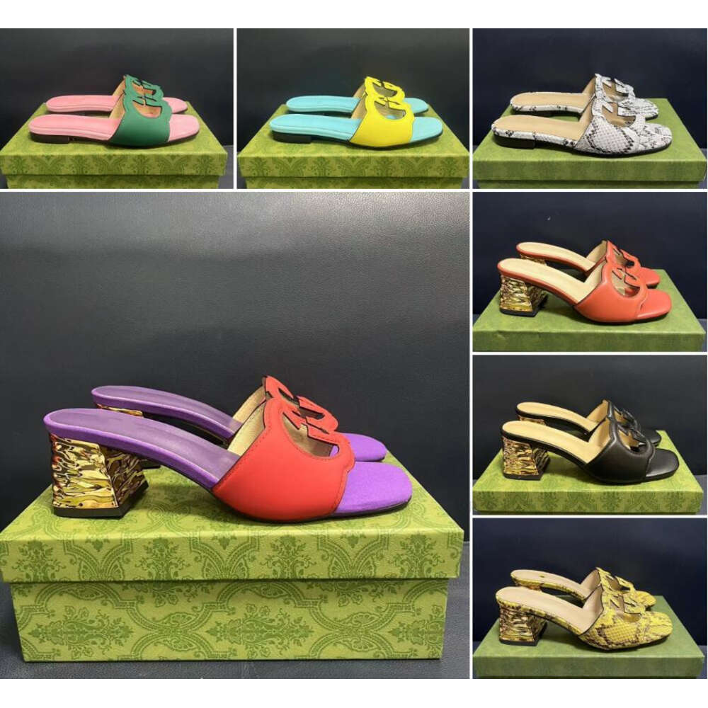 gg leather mid heel ladies sandals slippers designer fashion flats ankle buckle rubber sole mules summer beach sexy w guccishoe guccisandal for guccii guccis gg Q8JX