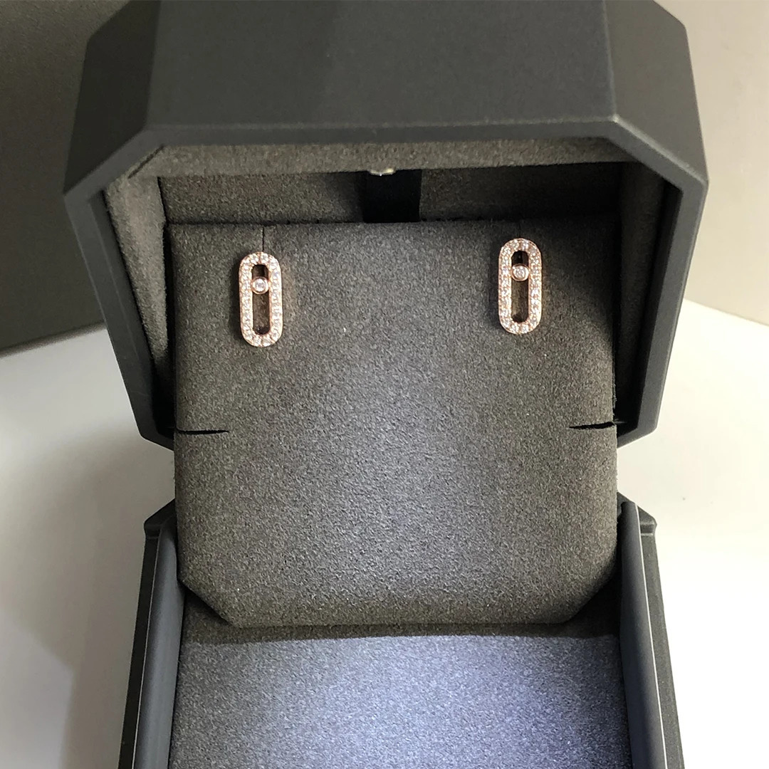 S925 Sterling Silver Plated 14K Gold Fashion Simple Circle Diamond Womens Earrings 240624