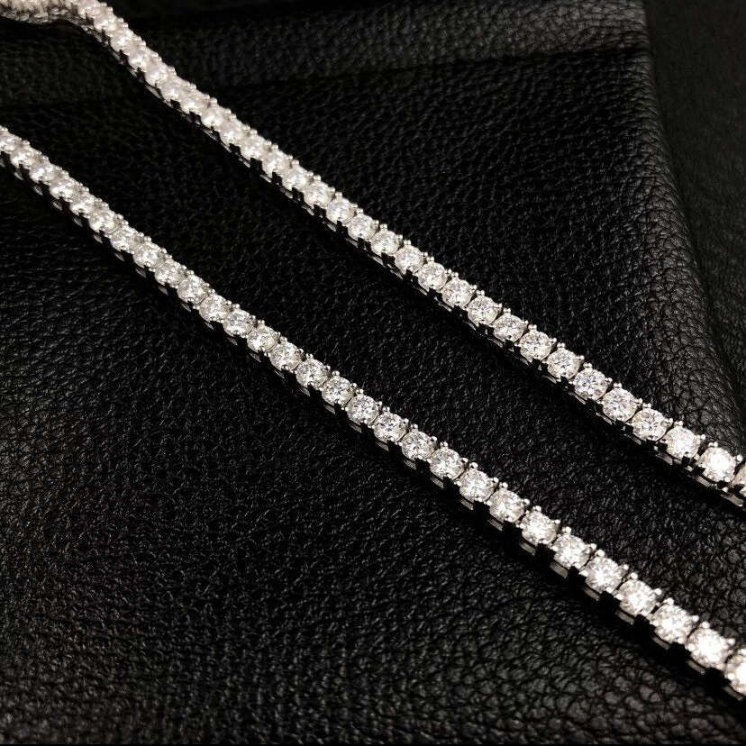 3Mm 4Mm 5Mm VVS Lab Diamond Chain Jewelry Tennis Necklace For Valentines Day Gift Ideas 2024