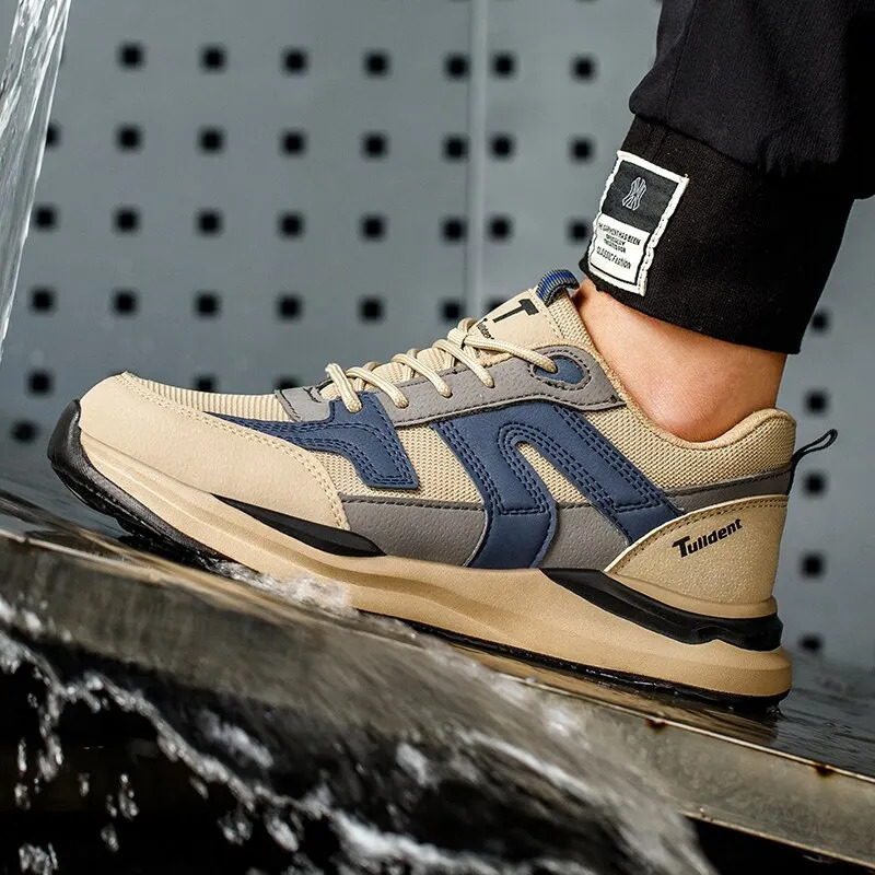 Safety Shoes Men With Steel Toe Cap Anti-smash Men Work Shoes Sneakers Light Puncture-Proof Indestructible Shoes Drop 240702