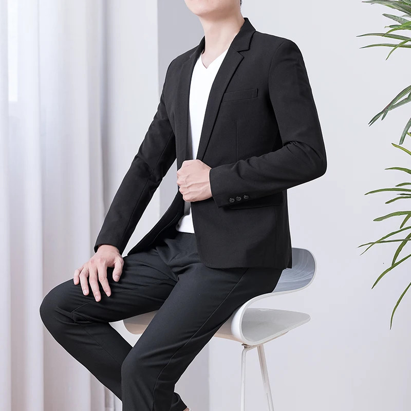 High-quality Casual Suits Mens Small Suits Slim Western Single-piece Suits Fashionable and Handsome Korean Jacket Mens Jackets 240626