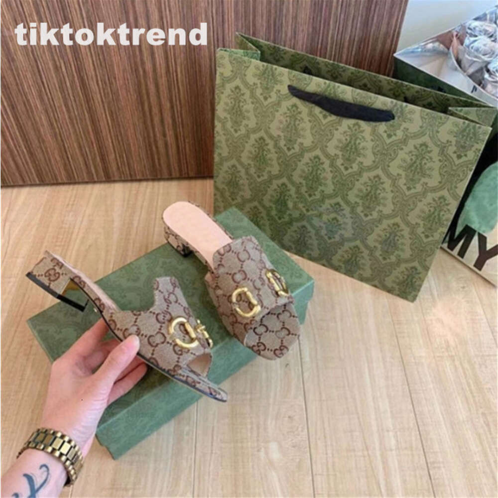 designer fashion women's sandals slippers leather thick heeled andals shoes 35-42 luxury atmosphere high quality qqm9 ovcjаguccilinessеiots