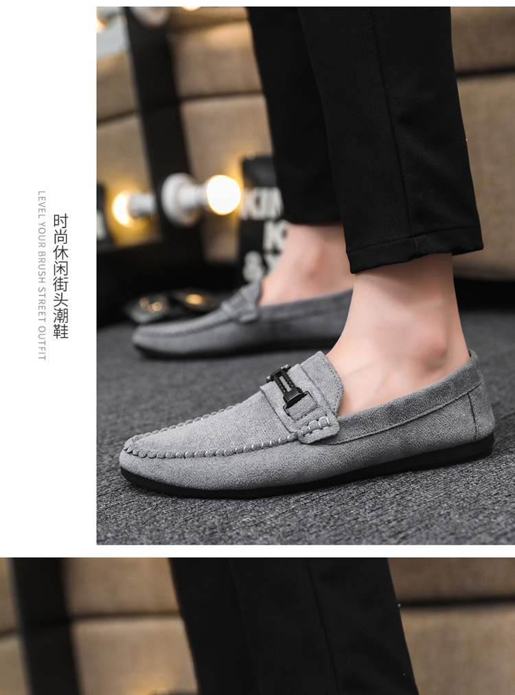 Wearable Ddmysports Breathable Shoes British Soft Soled Lightweight Men S Fashion Formal Slip On Black Outdoor Shoes lip