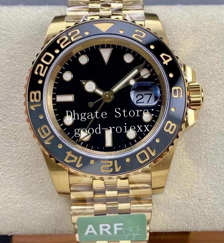 40mm Yellow Gold Watches Men Automatic Cal.3285 Movement Watch Men's ArF Gray Black Ceramic Bezel 126713 AR Maker 904L Steel Eta 126718 Wristwatches