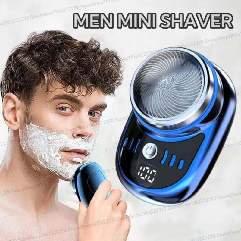 Mens Electric Razor Charging Portable Razor Mens Comfortable Travel Mini Beard Body Hair Trimmer Mens Pocket Razor 240703