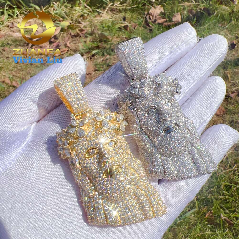 Wholesale Price Sterling Sier Iced Out Custom Vvs Moissanite Hip Hop Jesus Pendant
