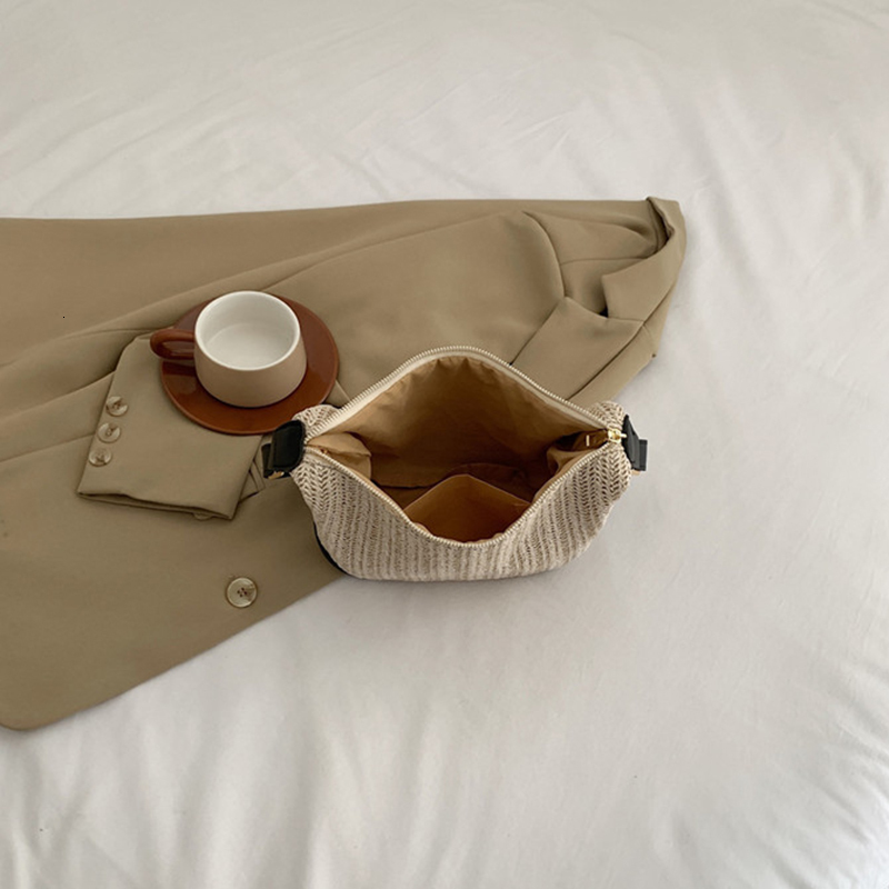 Fashion Woven Hobo Straw Bohemian Half Moon Travel Beach Bags for Women Handbags Designer Handmade Shoulder Crossbody Bag H7.3#13.5 035e5