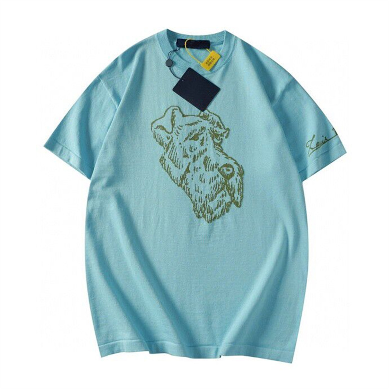 Man high street T shirt cotton short-sleeved fashion men and women short T-shirt couple models men and women cotton crewneck printed short sleeve 75Y6