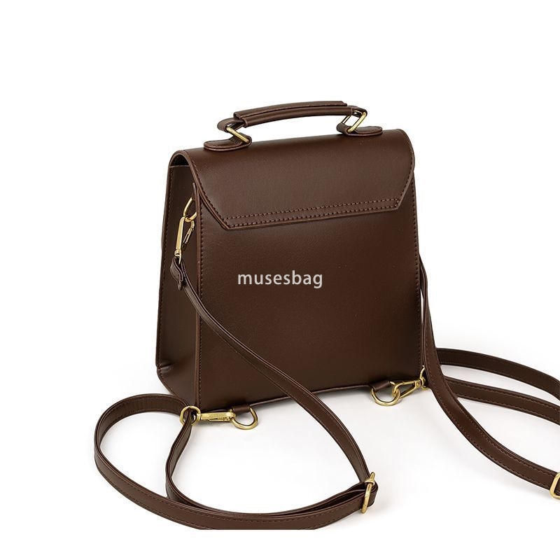 Designer Women's High end Art Retro Academy Style Backpack Autumn and Winter New Student Practical Multi functional Handheld Crossbody Small Back