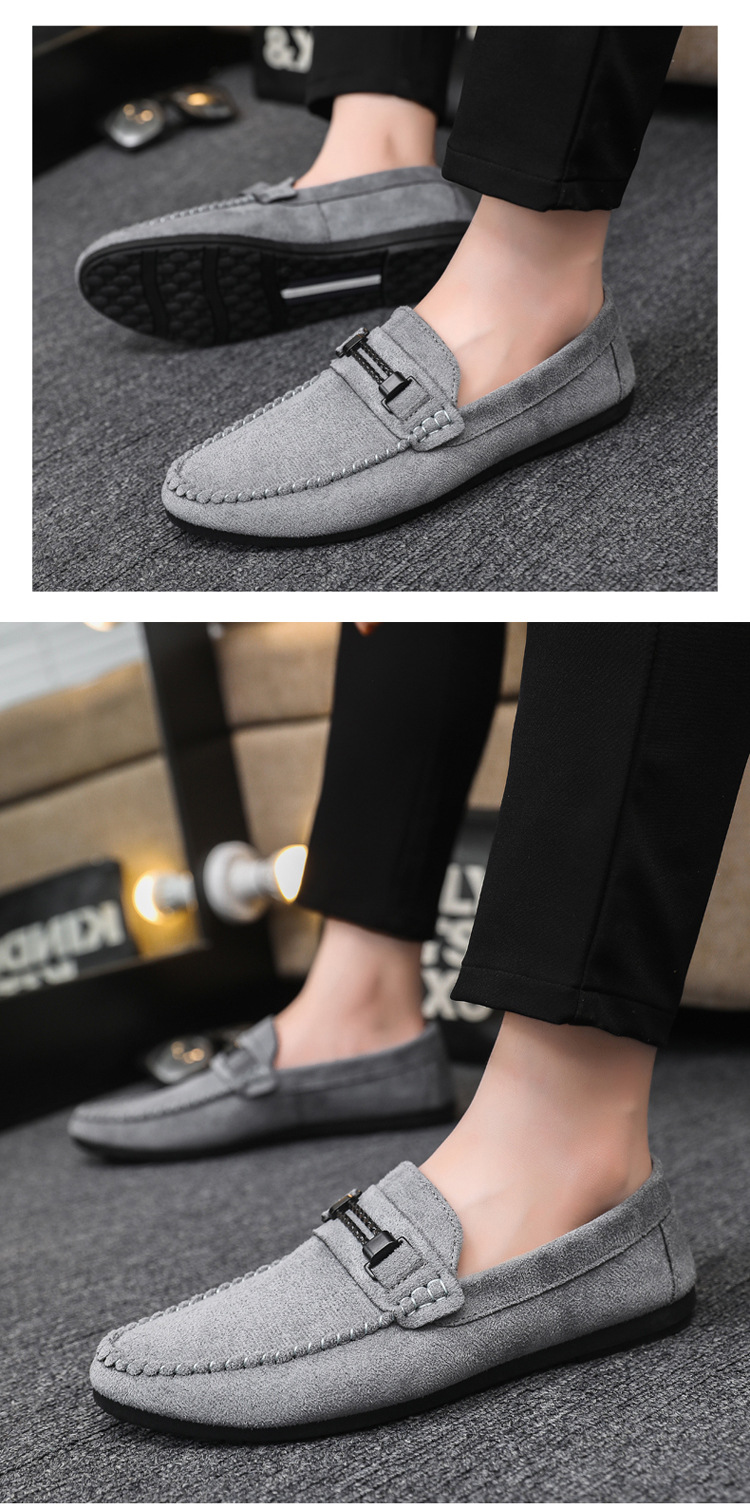 Wearable Ddmysports Breathable Shoes British Soft Soled Lightweight Men S Fashion Formal Slip On Black Outdoor Shoes lip