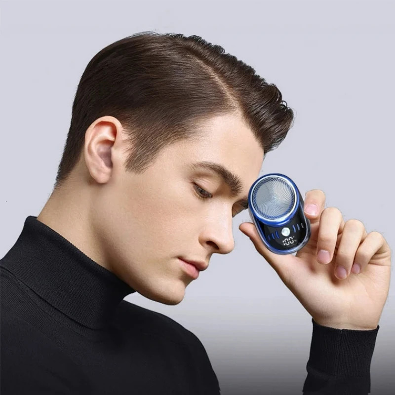 Mens Electric Razor Charging Portable Razor Mens Comfortable Travel Mini Beard Body Hair Trimmer Mens Pocket Razor 240703