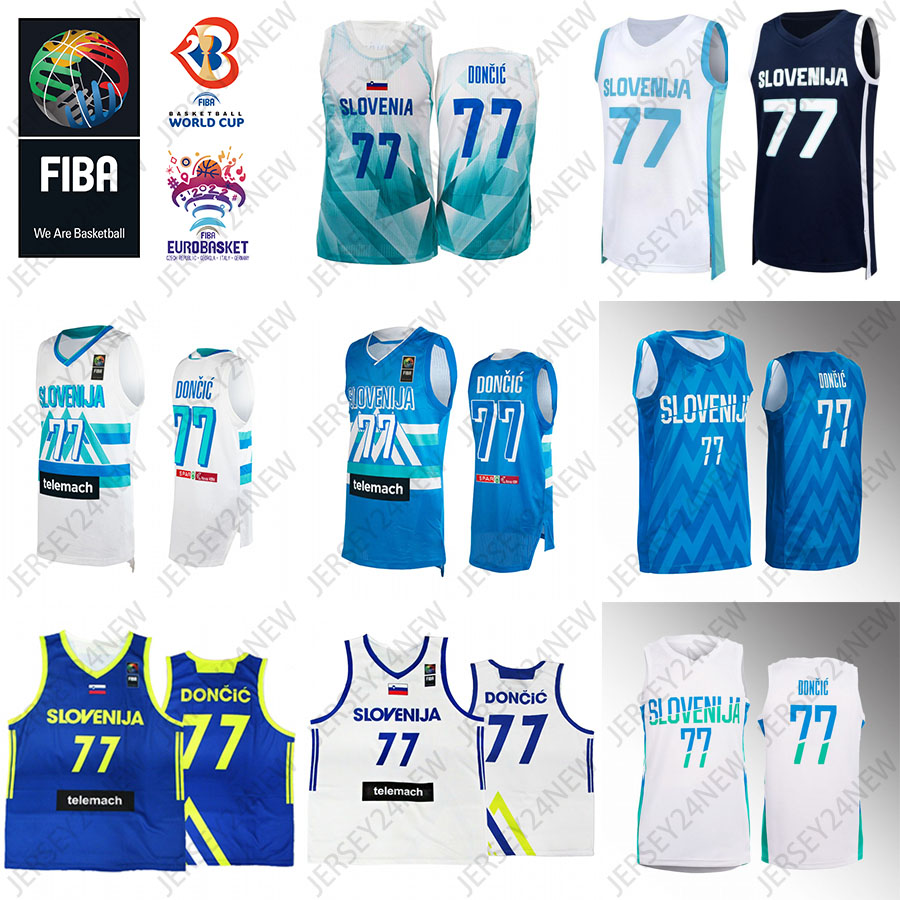 Luka Doncic 77 Slovenia Basketball Jersey 3 Goran Dragic 10 Mike Tobey 11 Jaka Blazic 30 Zoran Dragic 8 Edo Muric Printed 2023 Euro Basket Men Wo