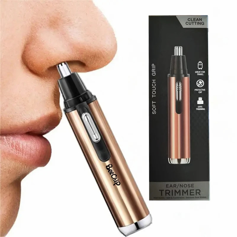 Nose Hair Trimmer Nose Hair Shaver Ear and Nose Hair Trimmer Brushless Battery Electric Mens Shaver Mens Clips 240703