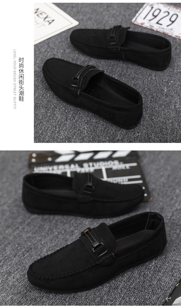 Wearable Ddmysports Breathable Shoes British Soft Soled Lightweight Men S Fashion Formal Slip On Black Outdoor Shoes lip