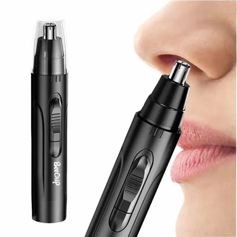 Black Electric Nose Hair Trimmer Rechargeable Ear Nose Hair Trimmer Professional Painless Nose Hair Trimmer Suitable 240703