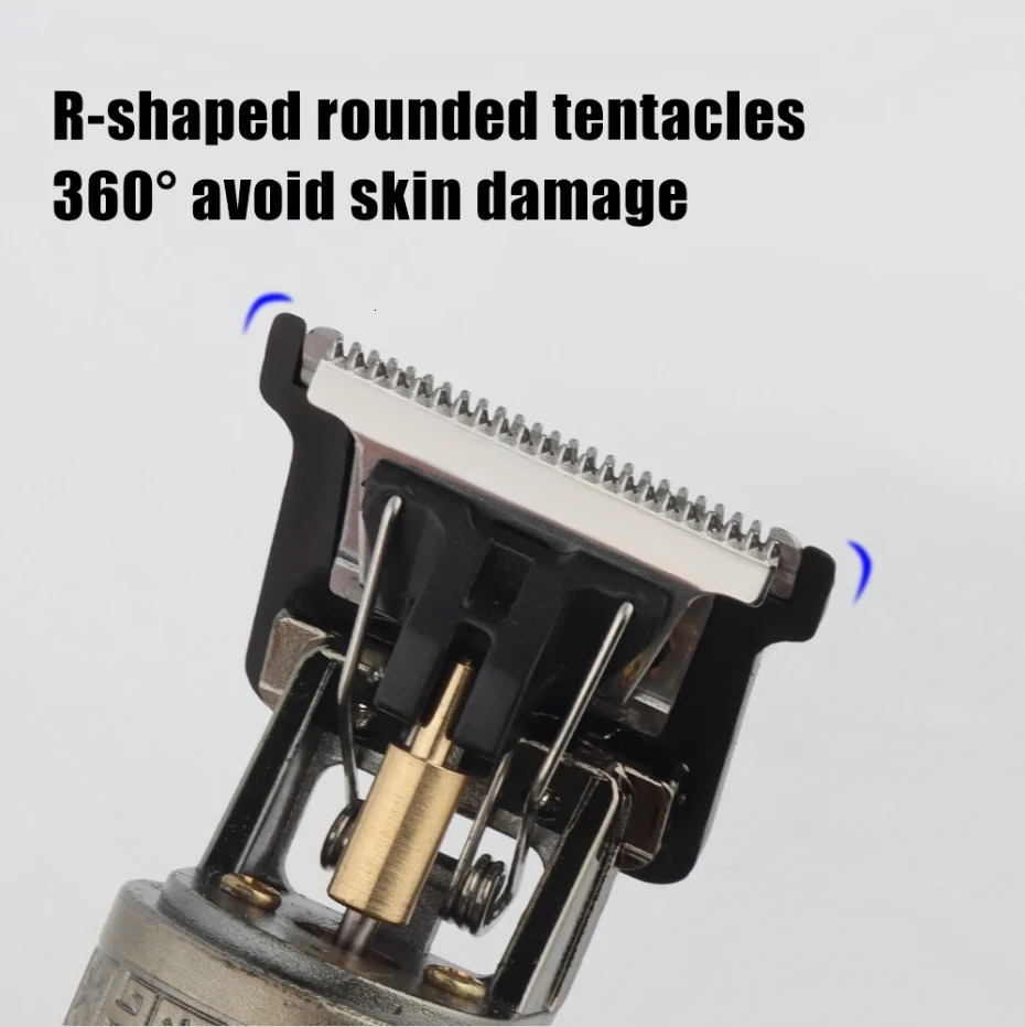 T9 Electric Barber Clip USB Charging Mode Fashion Waterproof Wireless Professional Barber Push Razor 240703