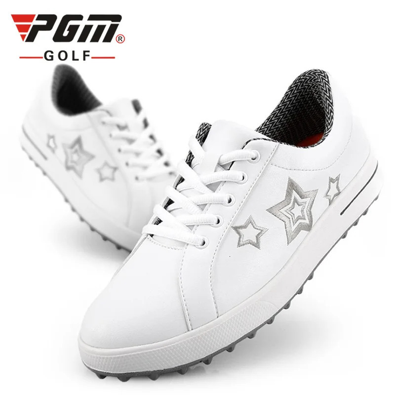 PGM women waterproof soft white golf shoes 240626