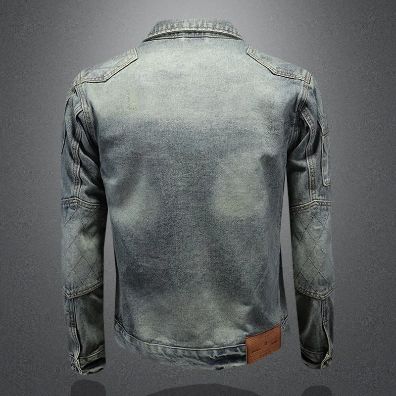 Spring and Autumn Fashion Mens Denim Jackets High Tech Embroidered Vintage 240701wtt