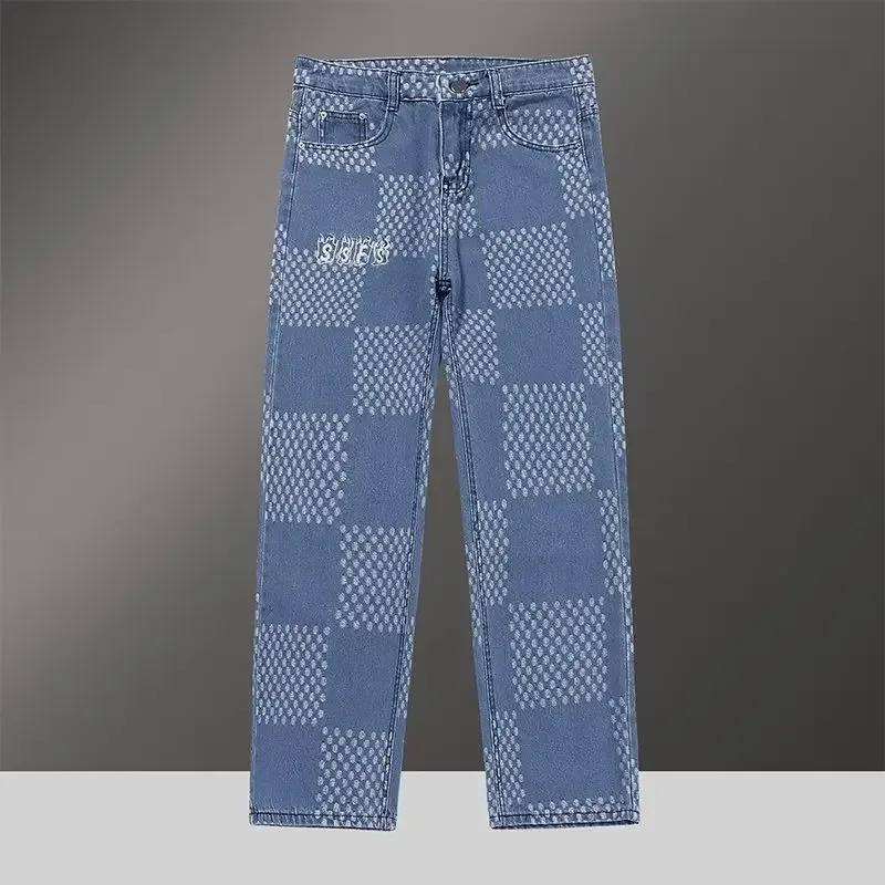 Spring Autumn Denim Clothing Set For Men Stylish Jacket Jeans 2piece Working Class Style Bold Fashion Statement 240702