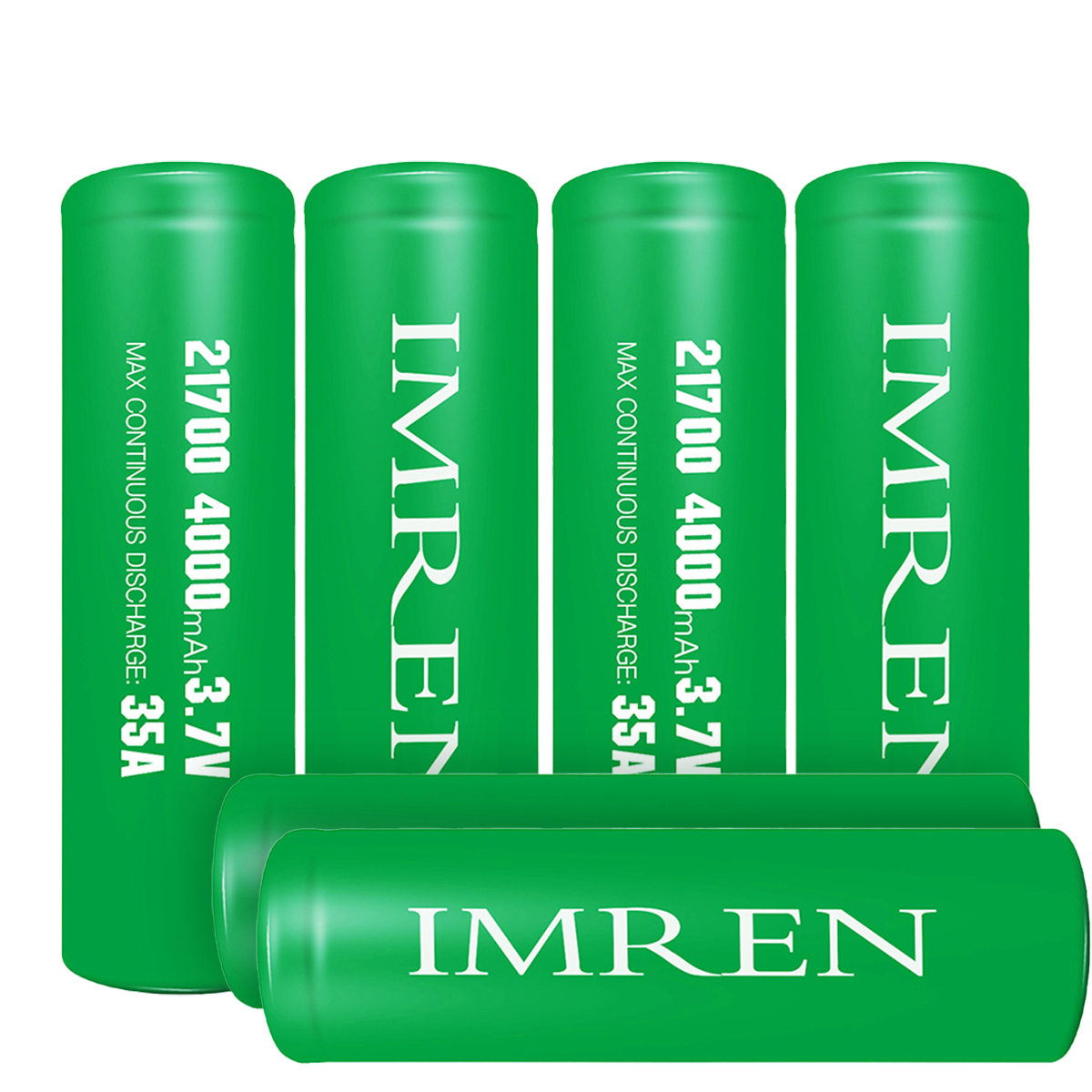 IMREN Original 21700 4000mah Rechargeable 3.7V Battery 4000mah 35A High Capacity Flat Top Batteries for Flashlight