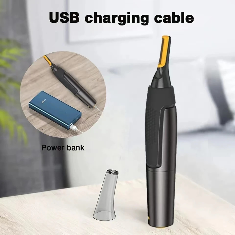 Ultra thin precision trimmer electric nose hair trimmer mini portable ear trimmer mens nose hair shaver waterproof safe 240703