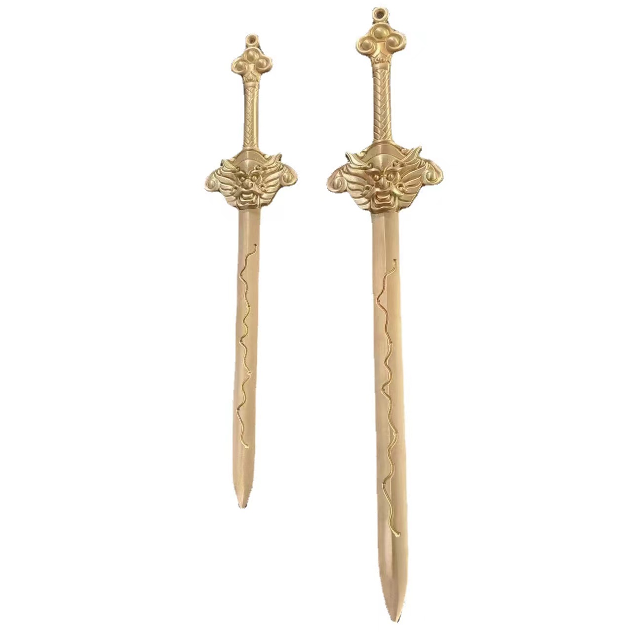 Homestead decorations, Feng Shui brass sword pendants, seven star swordsmanship household utensils, jewelry, brass Beidou sword